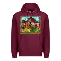 Burgundy farm life Premium Hoodie - Zillion Design Studio