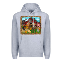 Heather Grey farm life Premium Hoodie - Zillion Design Studio