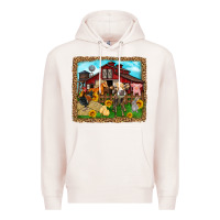 Pale Pink farm life Premium Hoodie - Zillion Design Studio