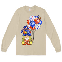 Mushroom patriotic gnome balloon Long Sleeve Tee - BarkalooDesign
