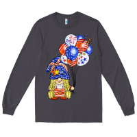 Smoke patriotic gnome balloon Long Sleeve Tee - BarkalooDesign