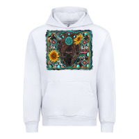 White american bison wıth sunflower and gemstone Urban Hoodie - RanaPortraitStore