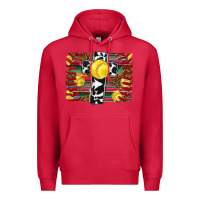 Cardinal softball cross serape leopard background Premium Hoodie - RanaPortraitStore