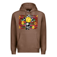 Chestnut softball cross serape leopard background Premium Hoodie - RanaPortraitStore