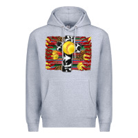 Heather Grey softball cross serape leopard background Premium Hoodie - RanaPortraitStore