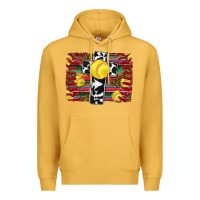 Mustard softball cross serape leopard background Premium Hoodie - RanaPortraitStore