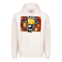 Pale Pink softball cross serape leopard background Premium Hoodie - RanaPortraitStore