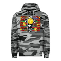 Slate Camo softball cross serape leopard background Premium Hoodie - RanaPortraitStore