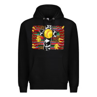 Black softball cross serape leopard background Premium Hoodie - RanaPortraitStore