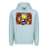 Blue Mist softball cross serape leopard background Premium Hoodie - RanaPortraitStore