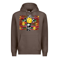 Coffee softball cross serape leopard background Premium Hoodie - RanaPortraitStore