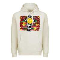 Oatmeal Heather softball cross serape leopard background Premium Hoodie - RanaPortraitStore