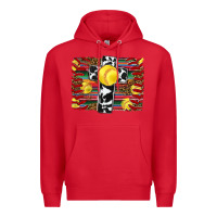 Red softball cross serape leopard background Premium Hoodie - RanaPortraitStore