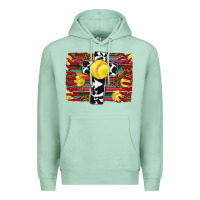 Seafoam softball cross serape leopard background Premium Hoodie - RanaPortraitStore