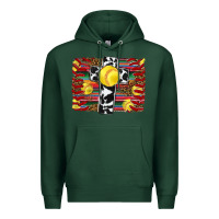Sports Green softball cross serape leopard background Premium Hoodie - RanaPortraitStore