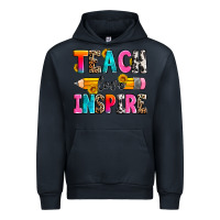 Navy teach love inspire Urban Hoodie - Zillion Design Studio