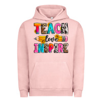 Pigment Salmon teach love inspire Urban Hoodie - Zillion Design Studio