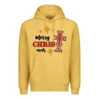 Antique Gold merry christmas cross Premium Hoodie - RanaPortraitStore