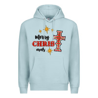 Blue Mist merry christmas cross Premium Hoodie - RanaPortraitStore