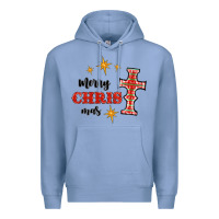 Colony Blue merry christmas cross Premium Hoodie - RanaPortraitStore
