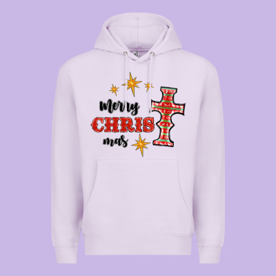 Merry Christmas Cross Premium Hoodie Designed By Ranaportraitstore