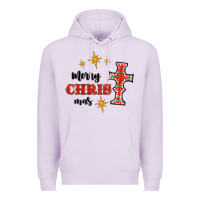 Lilac merry christmas cross Premium Hoodie - RanaPortraitStore