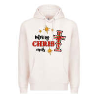 Pale Pink merry christmas cross Premium Hoodie - RanaPortraitStore
