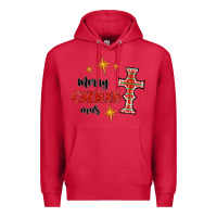 Cardinal merry christmas cross Premium Hoodie - RanaPortraitStore