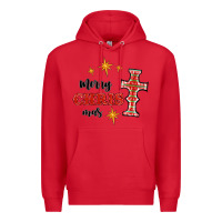 Red merry christmas cross Premium Hoodie - RanaPortraitStore