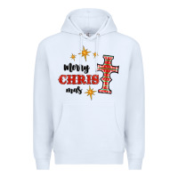 White merry christmas cross Premium Hoodie - RanaPortraitStore
