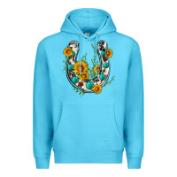 Ocean Blue cowhide sunflower horseshoe Premium Hoodie - Zillion Design Studio