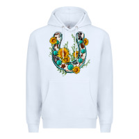 White cowhide sunflower horseshoe Premium Hoodie - Zillion Design Studio