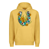 Cowhide Sunflower Horseshoe Premium Hoodie | Teevron