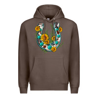 Coffee cowhide sunflower horseshoe Premium Hoodie - Zillion Design Studio
