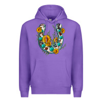 Purple cowhide sunflower horseshoe Premium Hoodie - Zillion Design Studio