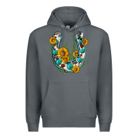 Rock cowhide sunflower horseshoe Premium Hoodie - Zillion Design Studio