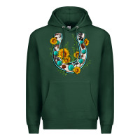 Sports Green cowhide sunflower horseshoe Premium Hoodie - Zillion Design Studio