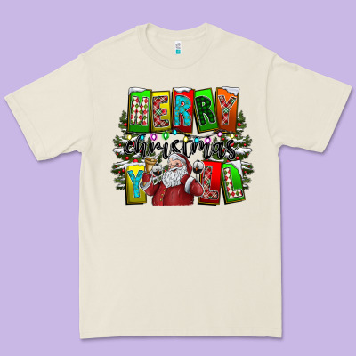 Merry Christmas Yall Premium Tee Designed By Cowhidedigitalart