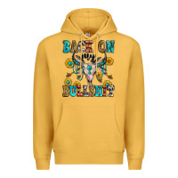 Mustard back on my bullshit Premium Hoodie - Zillion Design Studio