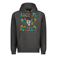 Charcoal Heather back on my bullshit Premium Hoodie - Zillion Design Studio