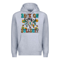 Heather Grey back on my bullshit Premium Hoodie - Zillion Design Studio