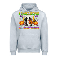 Heather Grey I Ghost People All Ready Round Urban Hoodie - texasbilliewilder