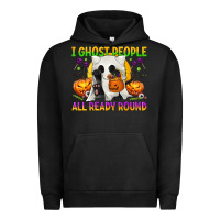 Pigment Black I Ghost People All Ready Round Urban Hoodie - texasbilliewilder