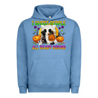 Pigment Pebble Blue I Ghost People All Ready Round Urban Hoodie - texasbilliewilder