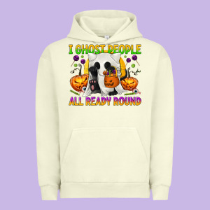 I Ghost People All Ready Round Urban Hoodie Designed By Texasbilliewilder