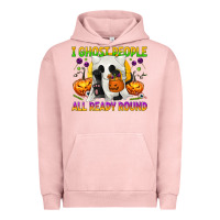 Pigment Salmon I Ghost People All Ready Round Urban Hoodie - texasbilliewilder