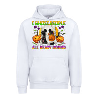 White I Ghost People All Ready Round Urban Hoodie - texasbilliewilder