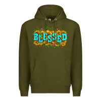 Army Green western blessed Premium Hoodie - Zillion Design Studio