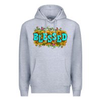 Heather Grey western blessed Premium Hoodie - Zillion Design Studio