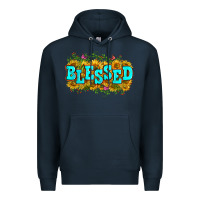 Navy western blessed Premium Hoodie - Zillion Design Studio